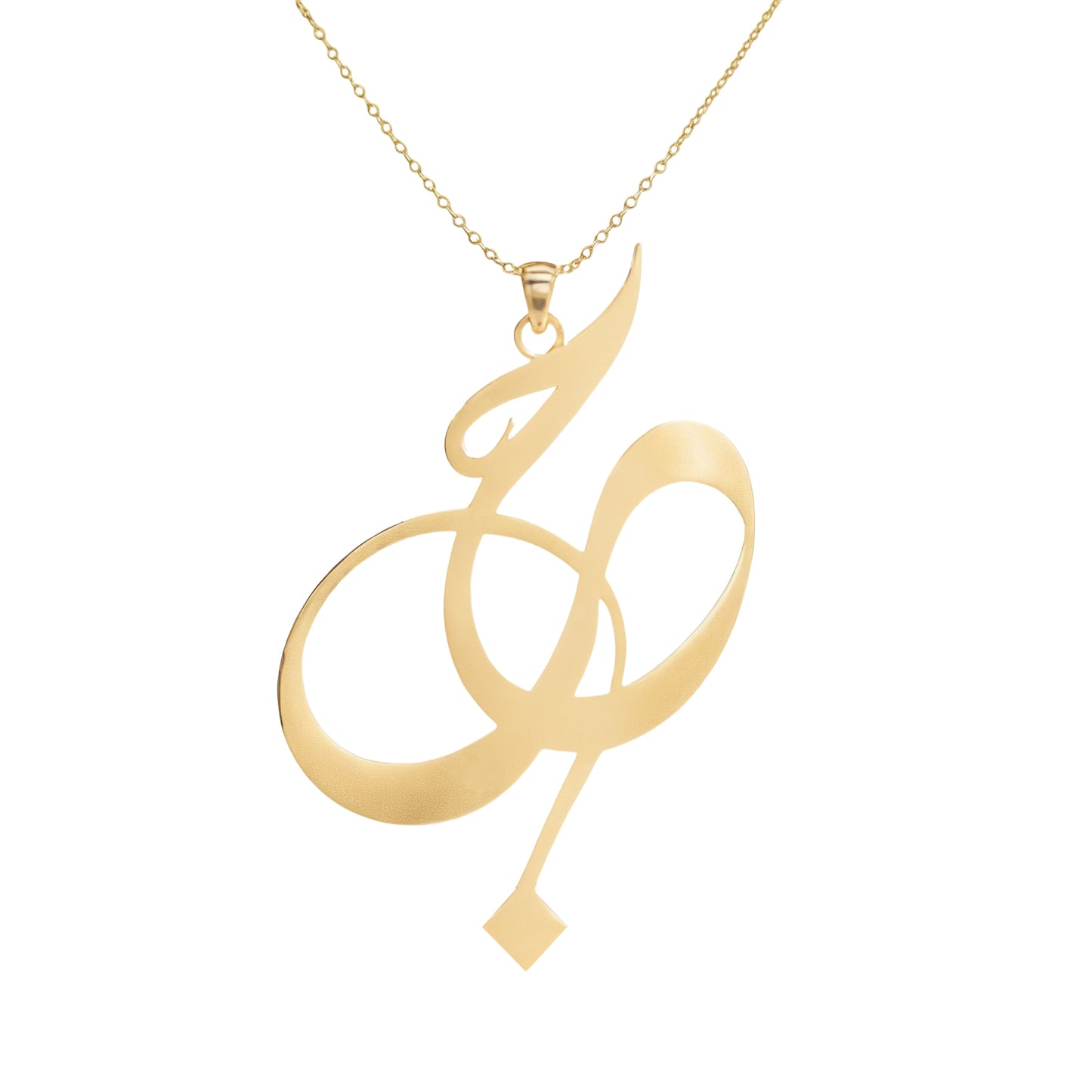 Love Diwani – 18K Gold Calligraphy Necklace